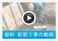 掘削・配筋工事の動画